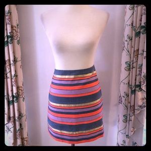 J Crew Multi Color Mini Skirt